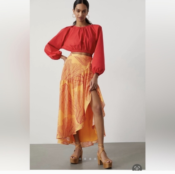 Anthropologie Hutch Printed Maxi Wrap Skirt - NWT - Picture 2 of 5